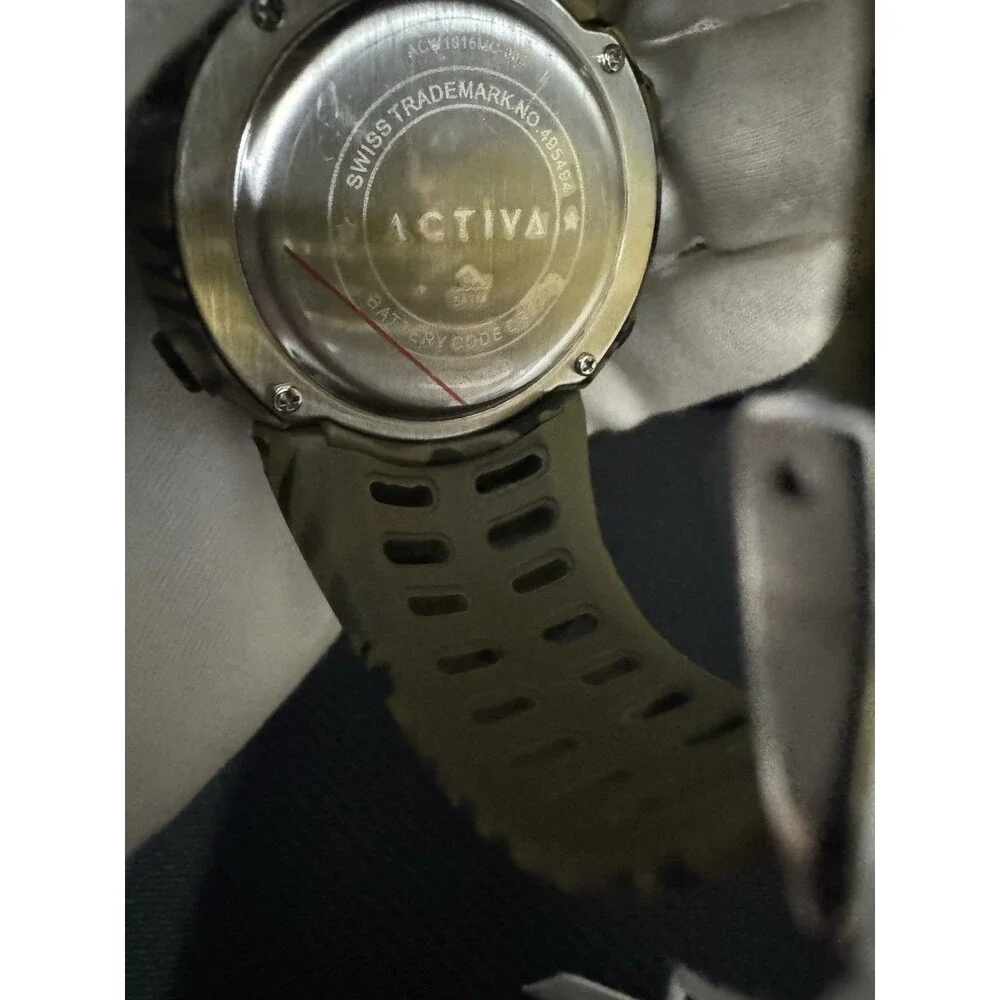 Men’s Camo Activa Digital Quartz Sport Watch Rubber Strap 50mm case Backlight
